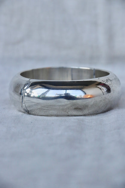 Lico Mexico Sterling Silver hollow hinged bangle bracelet - as is