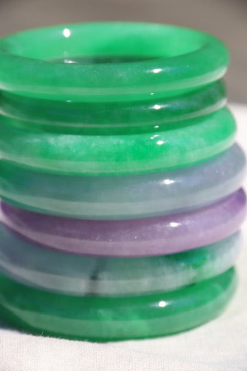 Jadeite Hololith Bangles