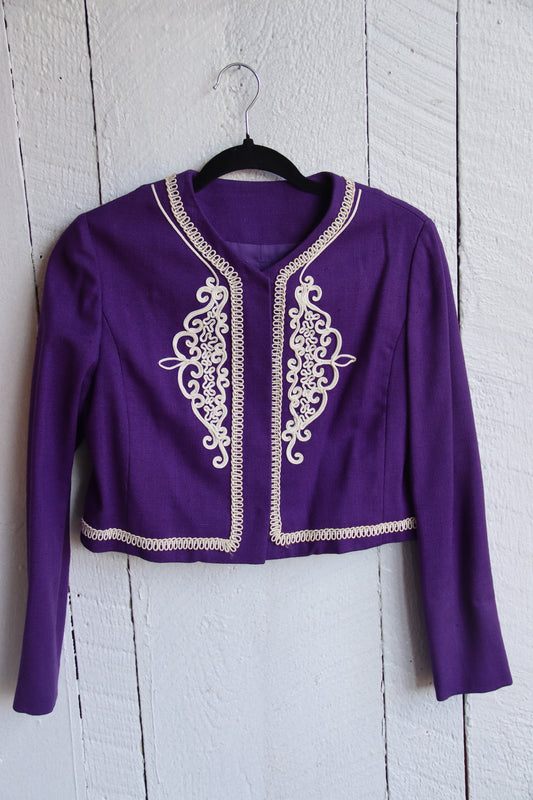 Vintage 1960s Youth Guild Soutache Trim Jacket