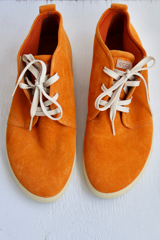 ECCO Orange Suede Sneakers