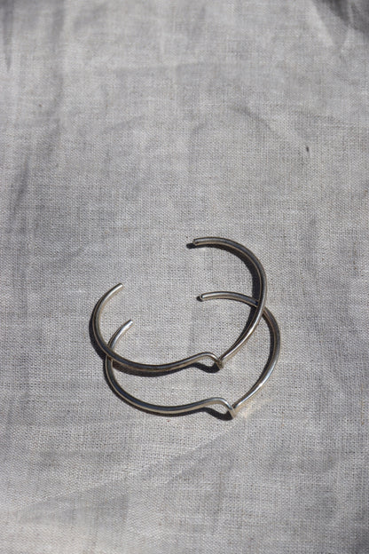 Set of Sterling Silver Wave Bracelets