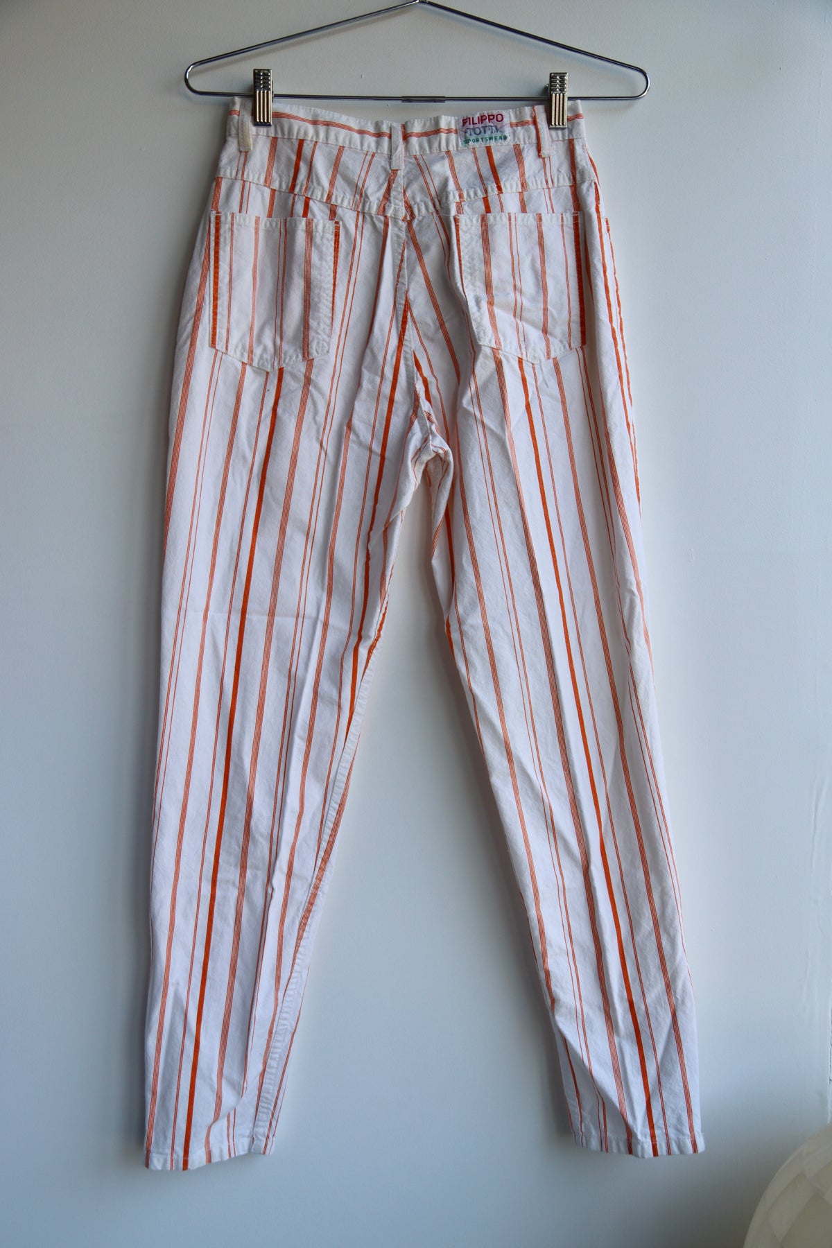 Vintage Filippo Toti Striped Cotton Pants
