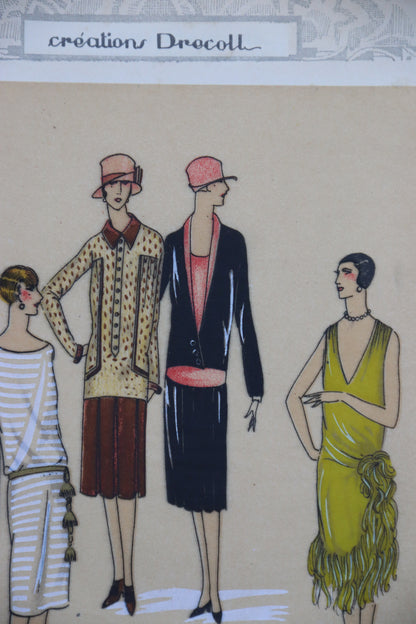 Original French Art Deco 1920s Fashion Pochoir Prints
