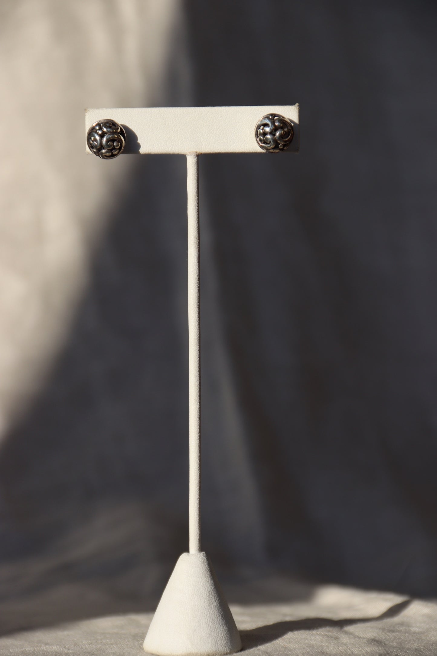 Sterling Silver Dome Stud Earrings
