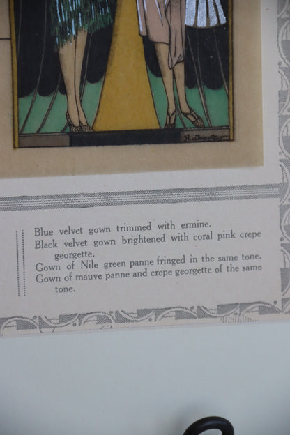 Original French Art Deco 1920s Fashion Pochoir Prints