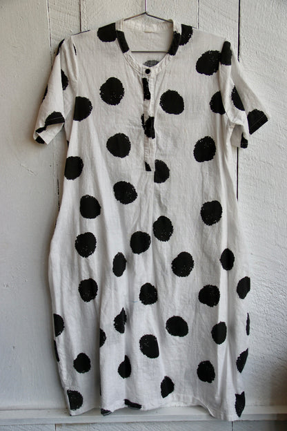 Vintage Unbranded Polka Dot Cotton Dress - As Is