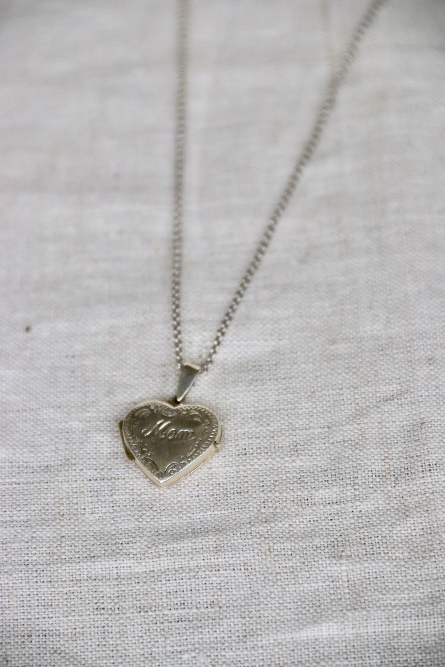 Sterling Silver "Mom" Locket Pendant