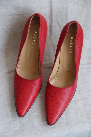 Walter Steiger Red Leather Heels - 10