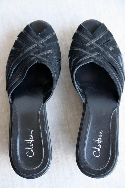 Cole Haan Black Heeled Sandals