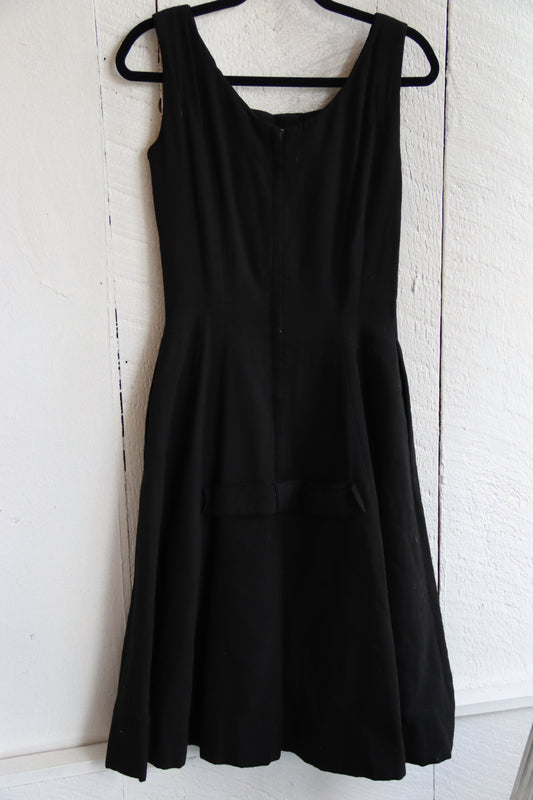 Vintage Black Dress with Bows