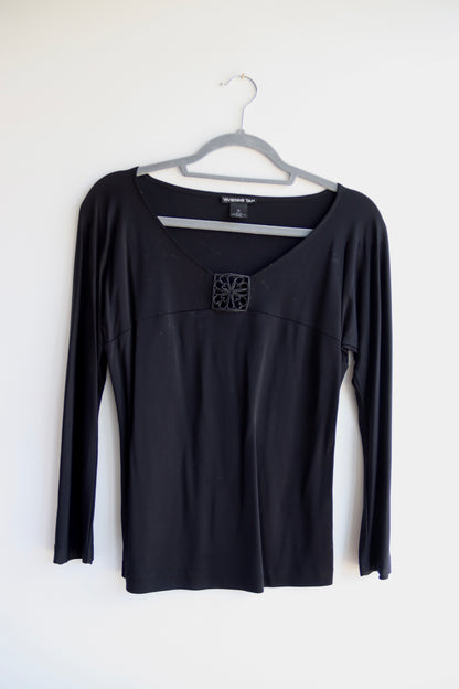 Vivienne Tam Black Top with Cutout