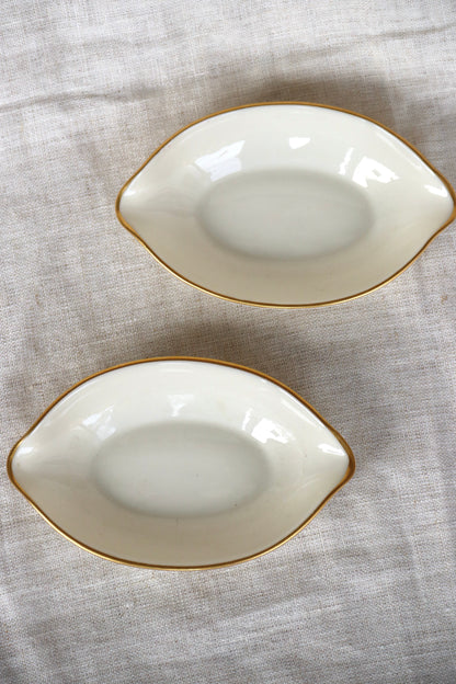 Set of Two Lenox Gold Rimmed Dishes