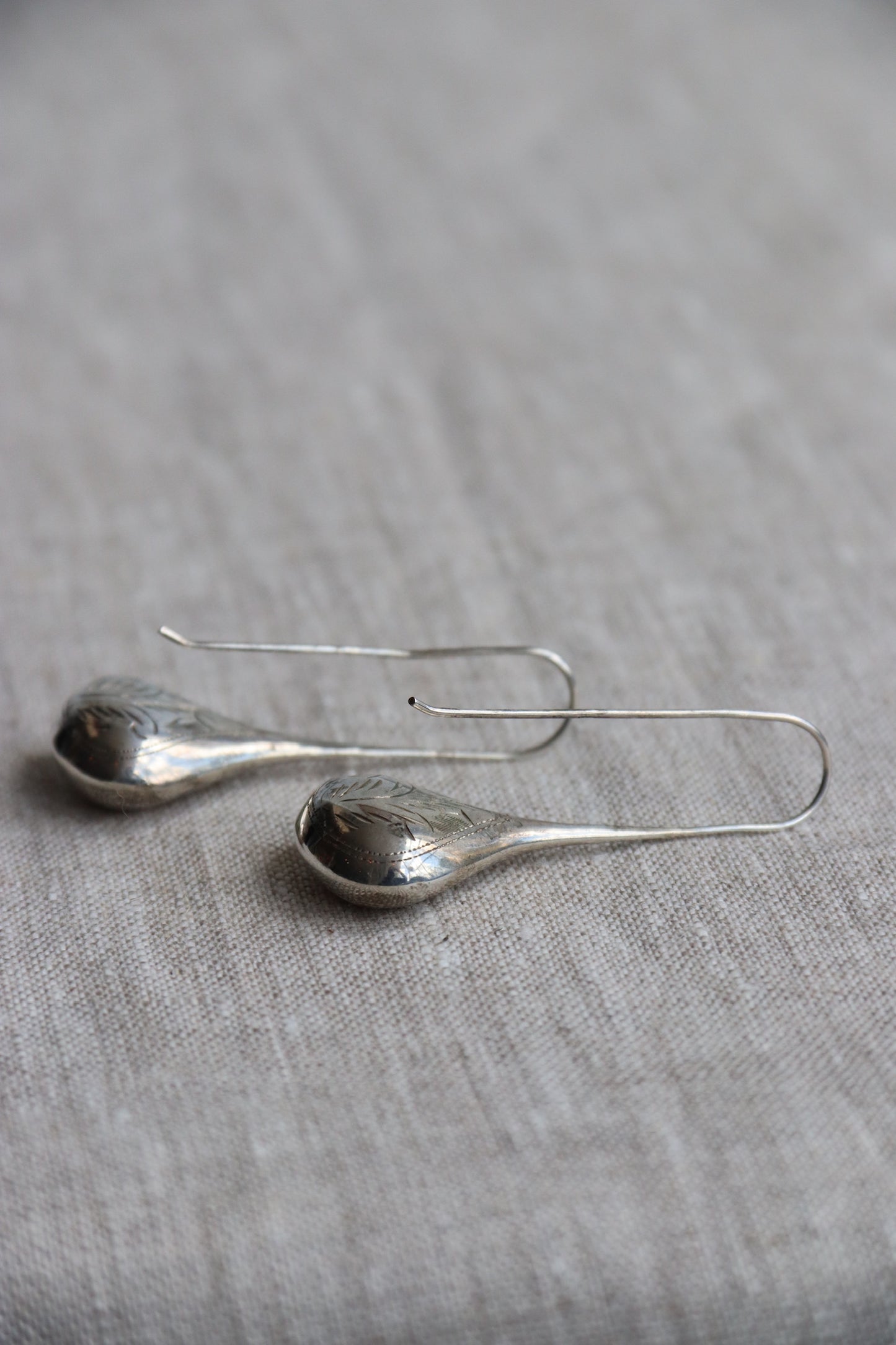 Sterling Silver Long Dangle Earrings