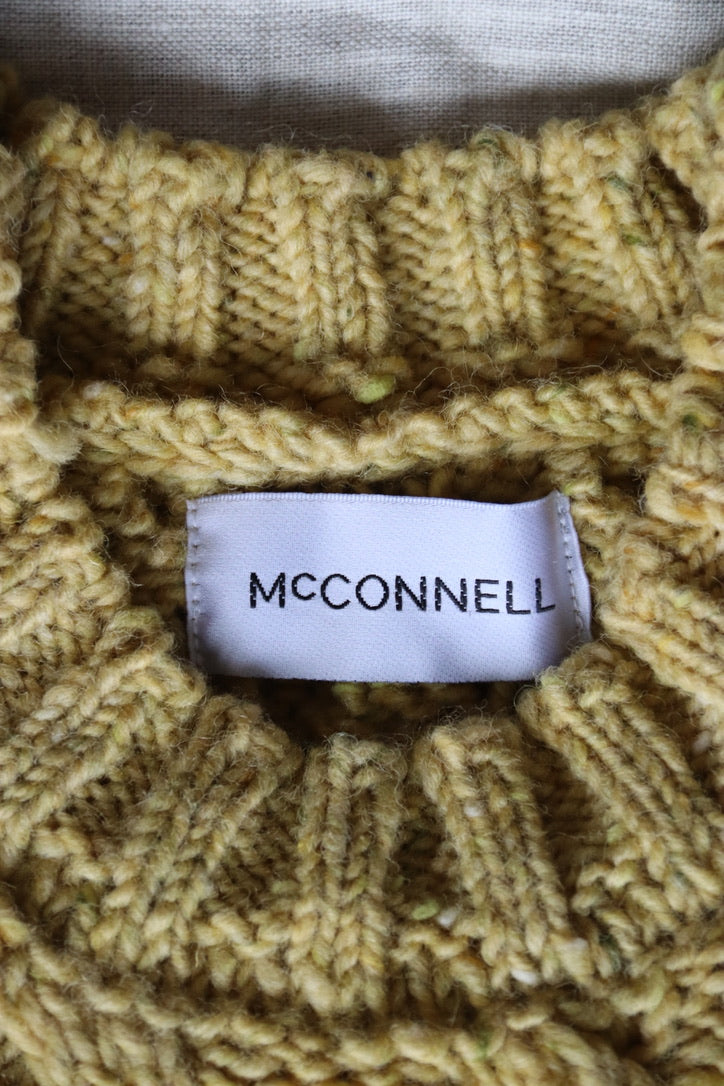 McConnell Yellow and Brown Knit Wool Sweater