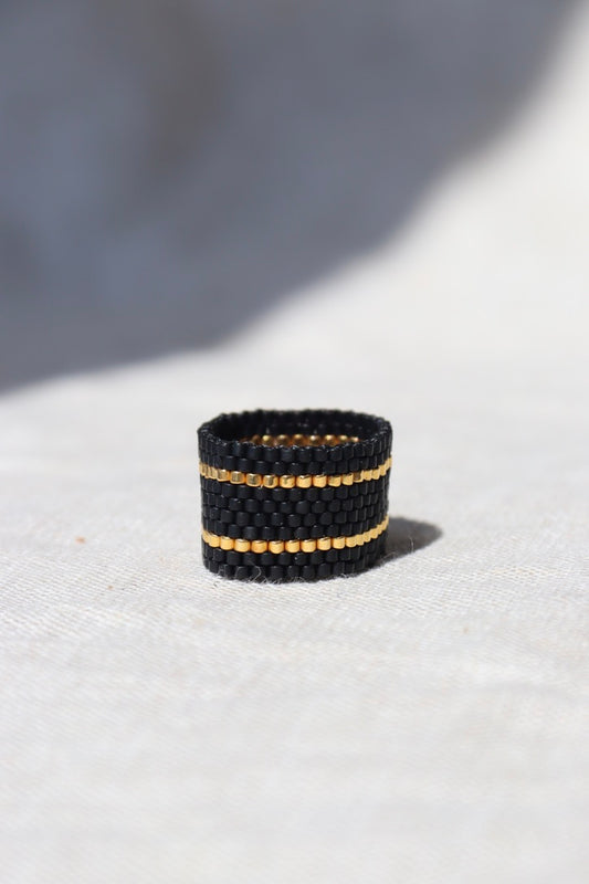 Sidai Designs Beaded Wide Woven Ring