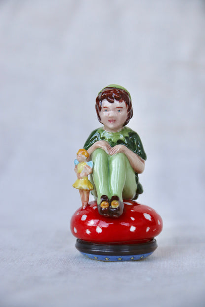 Peter Pan Statue Enamel Box