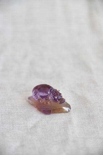Miniature amethyst animals