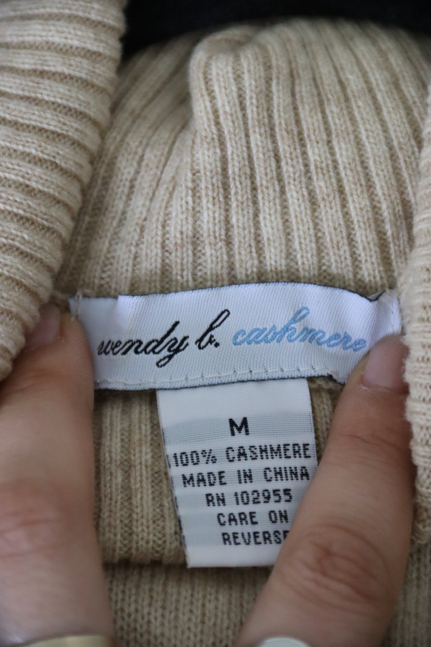 Wendy B. Cashmere Turtleneck Tank Top