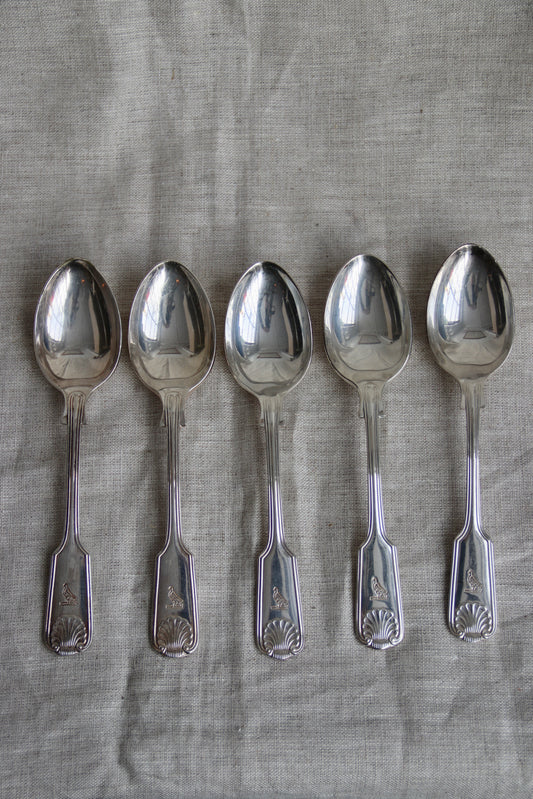 Set of 5 EPNS A1 Sheffield England Silver Spoons