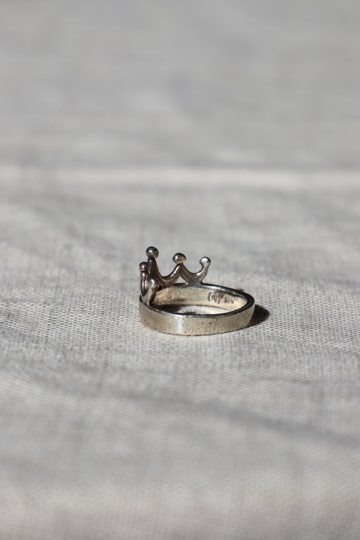 sterling silver crown ring