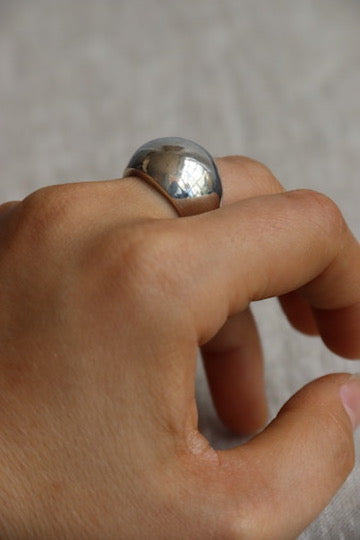 Sterling Silver Round Ring