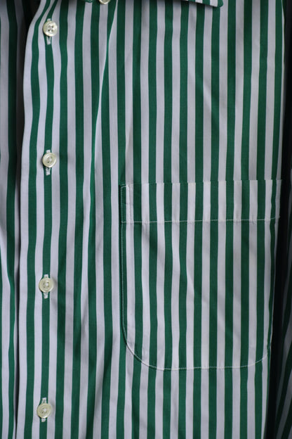 Mens Maus & Hoffman Green Striped Button Down Dress Shirt