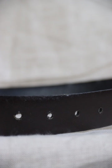 Vintage Medici Black Leather Belt