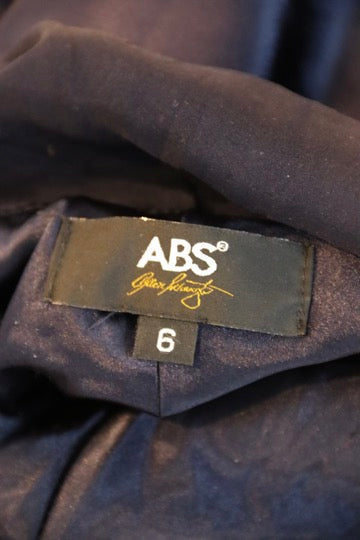 ABS by Allen Schwartz Blue Satin Dress