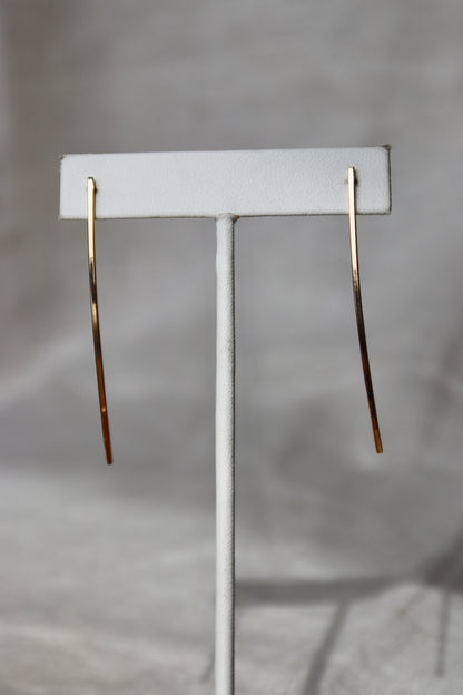Zoe Chicco Gold Long Bar Stud Earrings