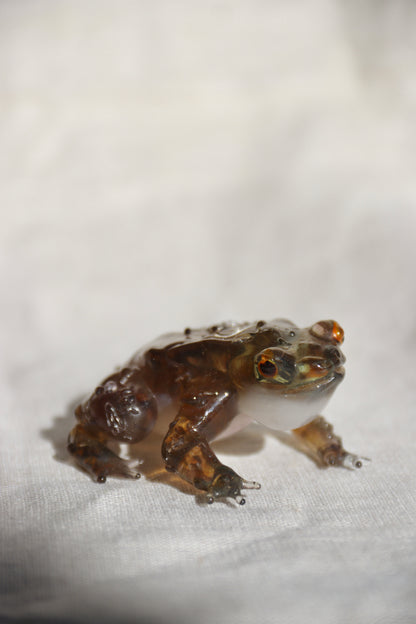 Glass frog figurine - as is