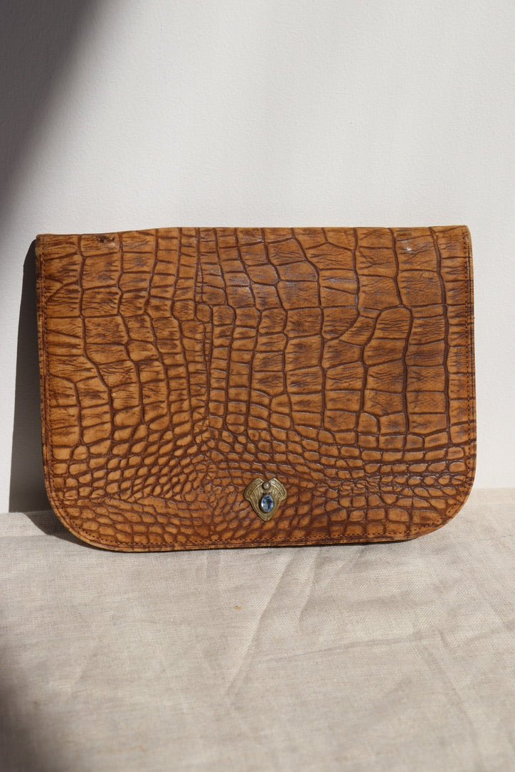 Antique Leather Clutch