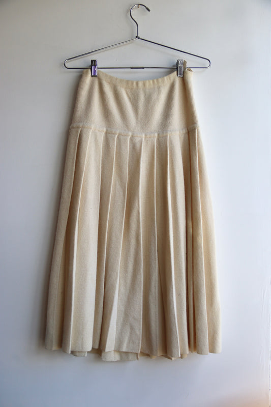 Adrienne Vittadini Angora Wool Pleated Skirt