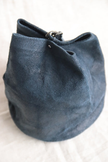 Tracy Tanner Blue Leather Bucket Bag