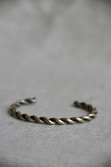 Silver Plated Copper Rope Twist Bracelet