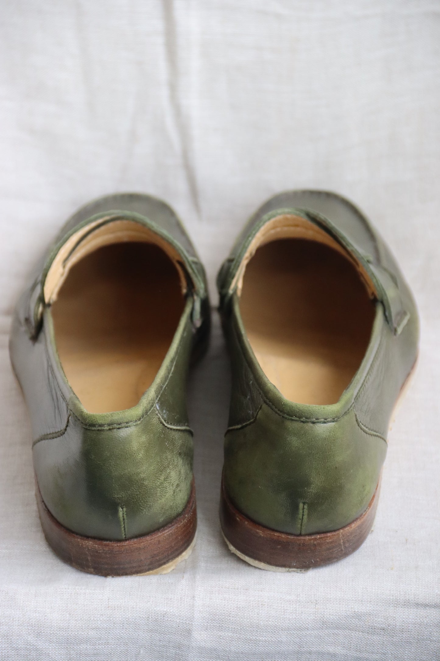 Jaykos Green Leather Loafers - 9