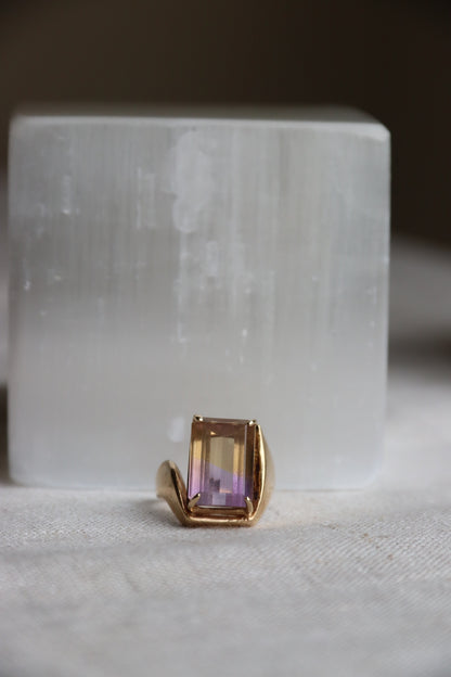 10K Ametrine Asymmetrical Ring