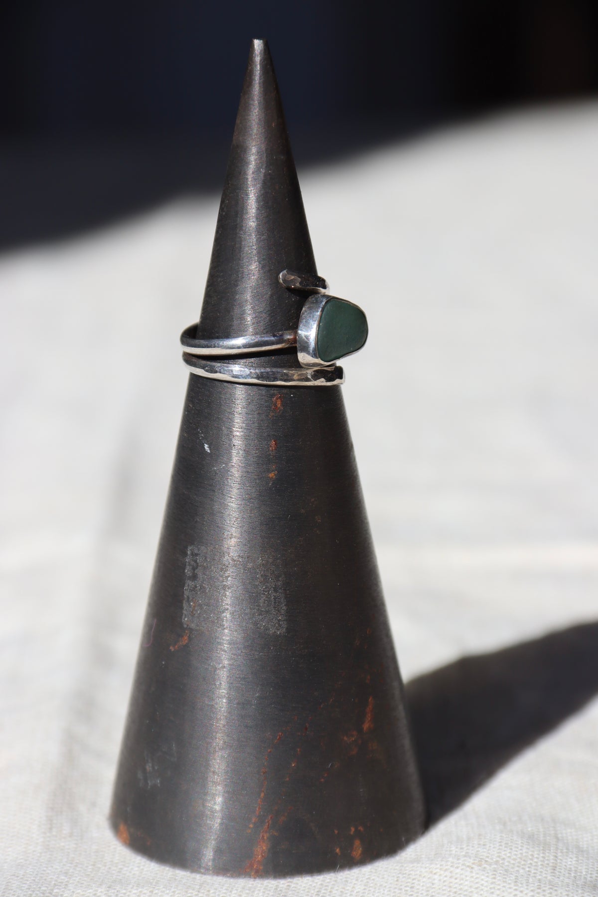 Sea Glass Sterling Silver Wrap Ring
