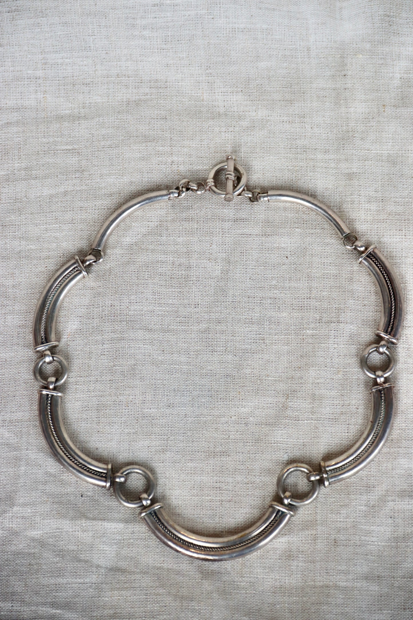 Sterling Silver Segmented Necklace