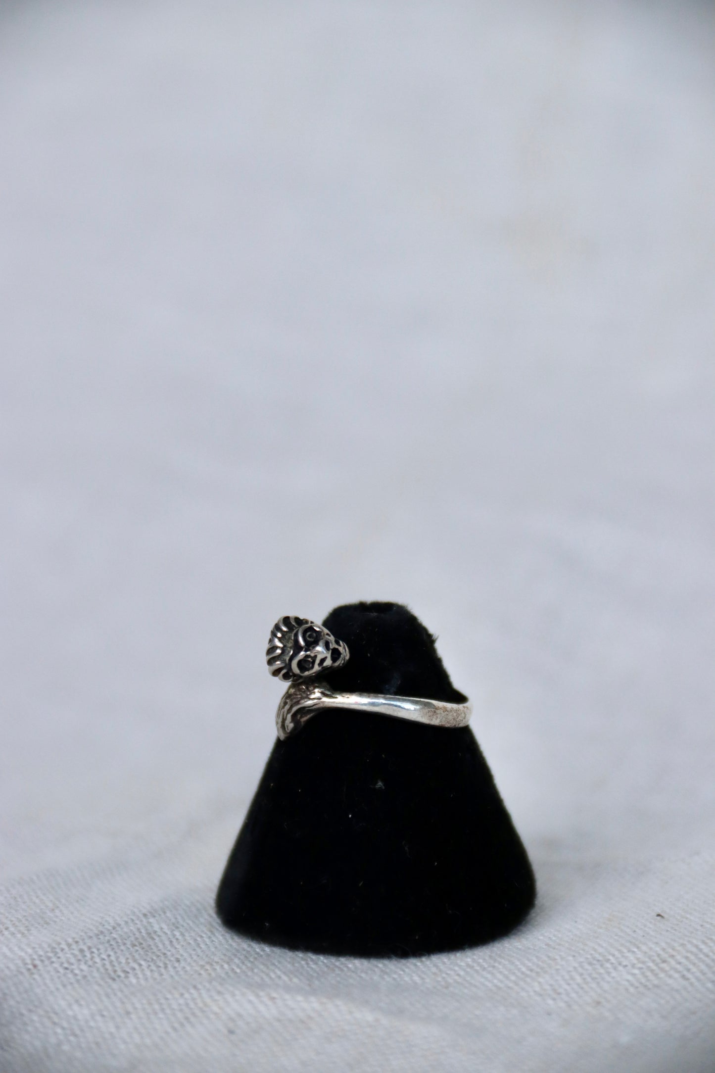 Sterling Silver Greek Lion's Head Ring