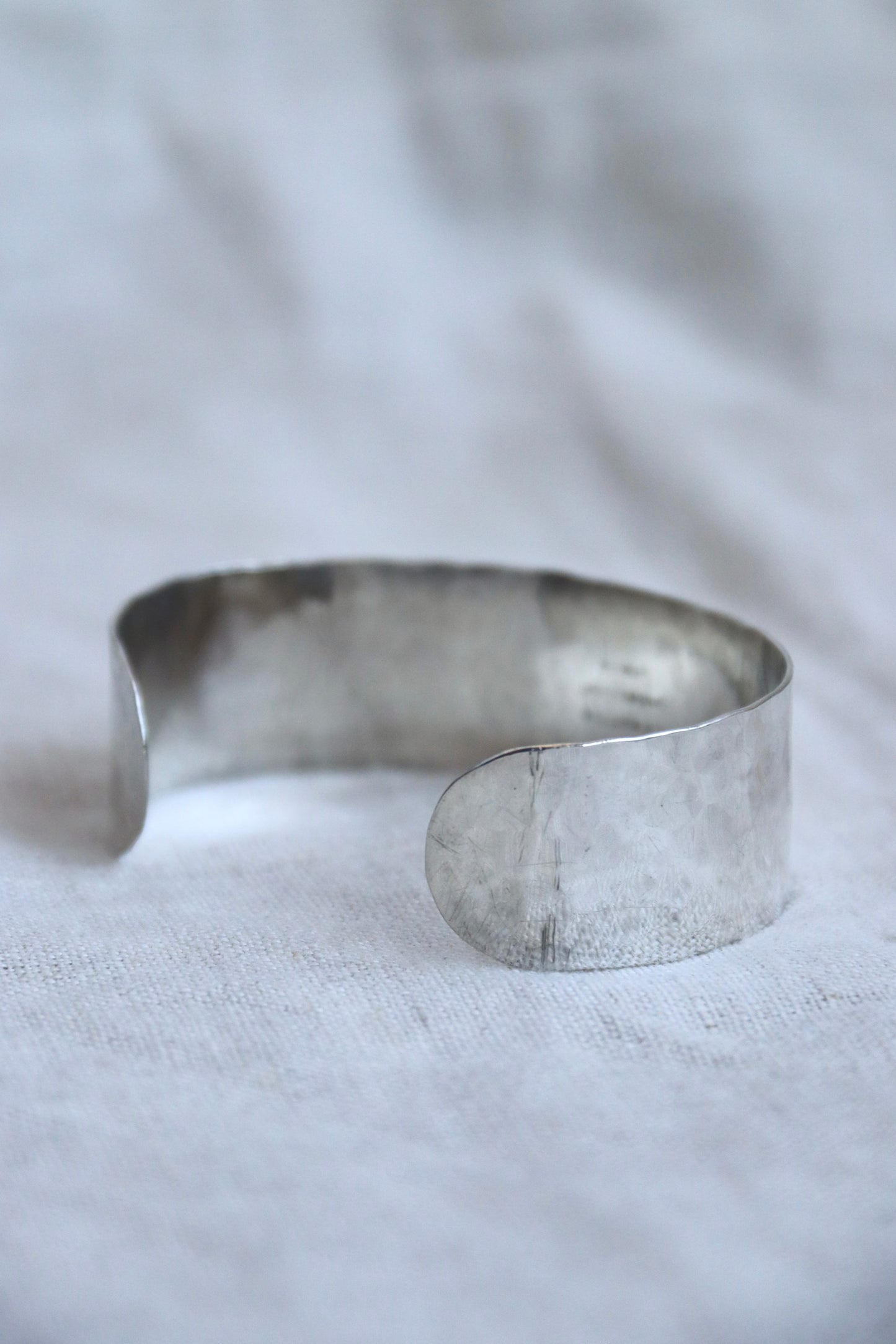 L. V. Whitten Handwrought Sterling Silver Hammered Cuff Bracelet
