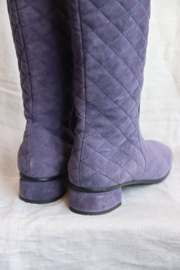 Aquatalia Bergdorf Goodman Purple Suede Boots