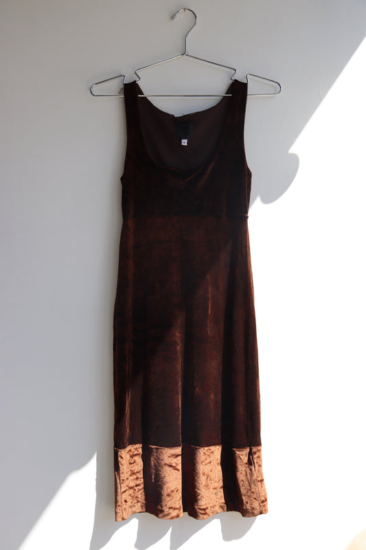 Anna Sui Brown Velvet Dress