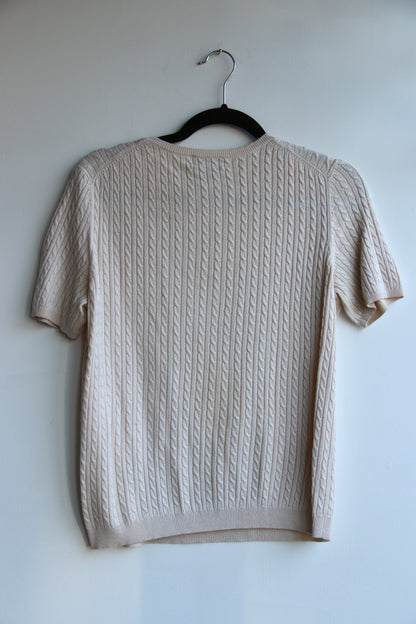 Brooks Brothers Cream Silk Cashmere Top