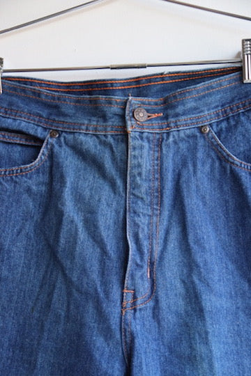 Vintage Contrast Stitching Jeans