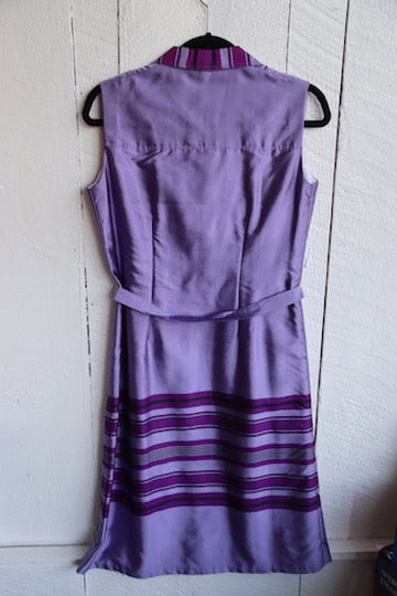 Vintage 90s Purple Striped Dress