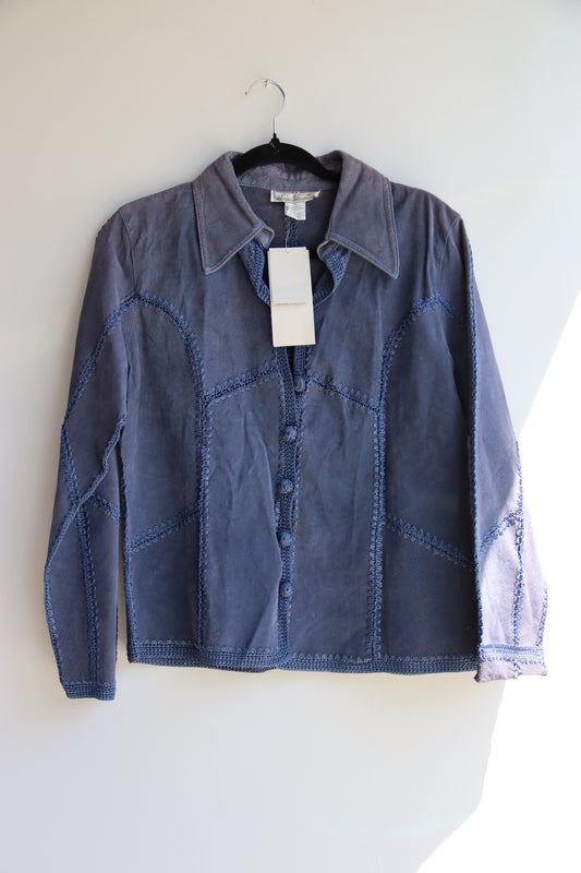 S.D.H Purple Leather Jacket