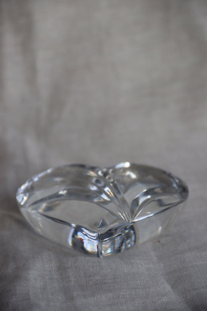 Swirled Heart Crystal Paperweight