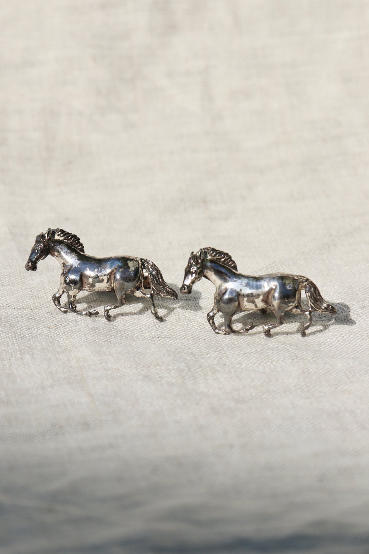 Sterling Silver Horse Cufflinks