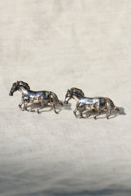 Sterling Silver Horse Cufflinks