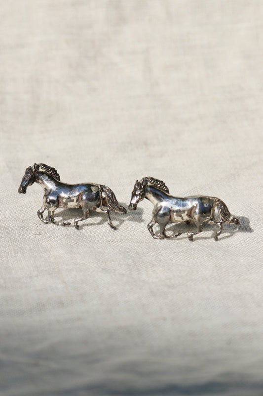 Sterling Silver Horse Cufflinks
